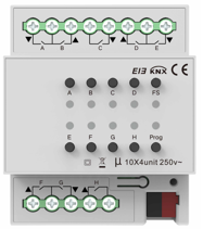 Модуль: KNX модуль управления шторами на 4 канала