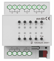 Модуль: KNX модуль переключения на 8 каналов с током до 10A