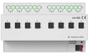 Модуль: KNX модуль переключения на 8 каналов с током до 16A 